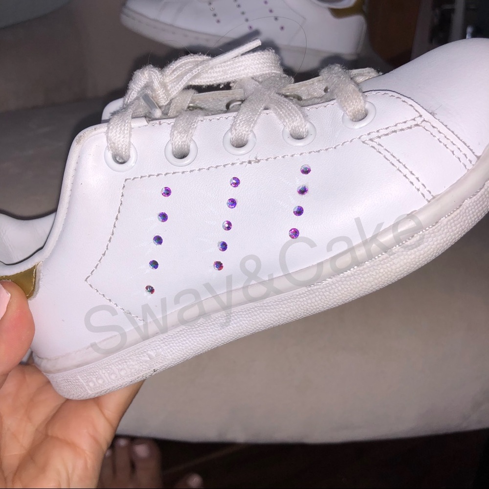 Swarovski custom Adidas Stan Smith Trainers